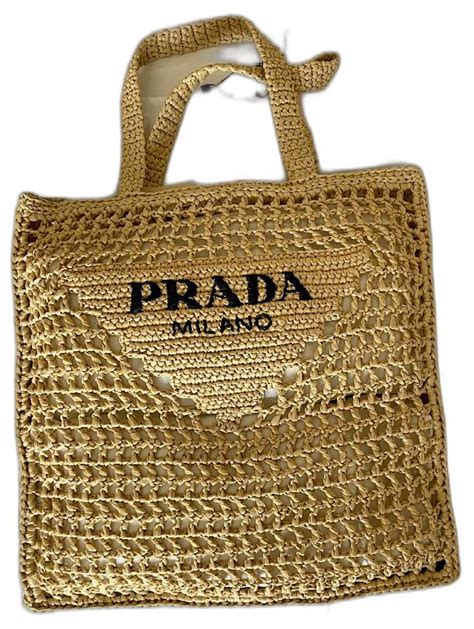 prada straw and leather bag|prada wicker tote bag.